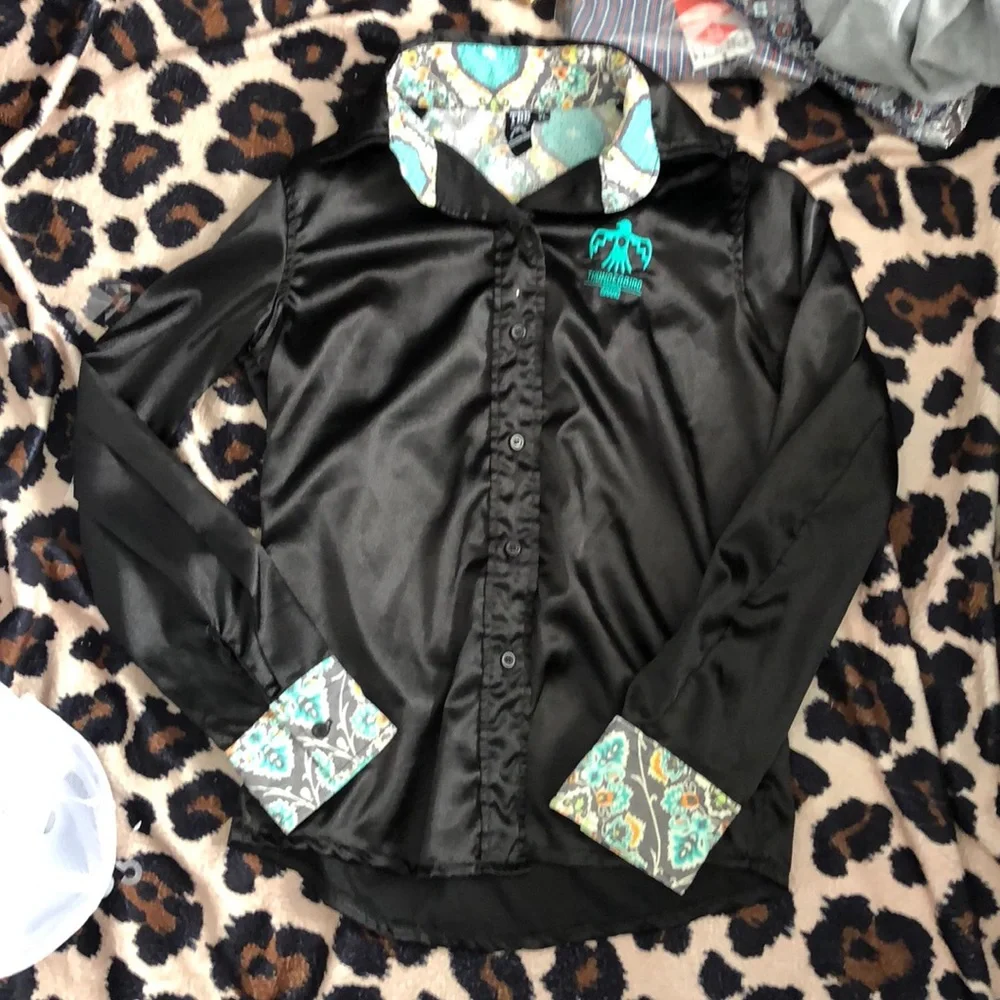 Thunderbird Brand Rodeo Shirt black satin - Picture 1 of 8